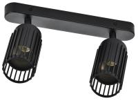 Светильник настенный (спот) 2*12Вт GU10 черный поворотный IEK 