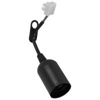 Патрон подвесной E27 пластик черный ЭРА с клеммной колодкой