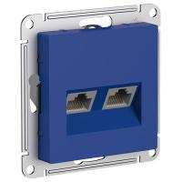 Атлас аквамарин розетка RJ45 скрытая 2-ая 
