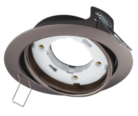 Светильник точечный GX53 круг черный/хром встраиваемый встр.95мм Поворотный