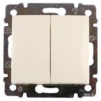 Валена слоновая кость выключатель 2кл скрытая 10А IP31 