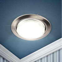 Светильник точечный GX53 круг сатин никель встраиваемый 