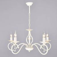 Светильник подвесной (люстра) 5*60Вт E14 белый/золото Свирель