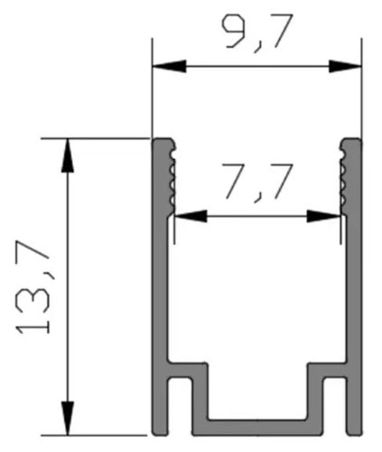 Профиль для неона накладной 8*16мм Rexant 750476,750477,706333,7063446