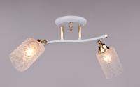 Светильник потолочный (люстра) 2*40Вт E27 белый/золото