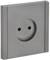 Фортепиано сталь розетка скрытая 1-мест шторки IP20