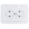 Классико белый розетка скрытая 2-мест IP20 