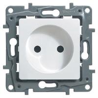 Этика белый розетка скрытая 1-мест IP20 