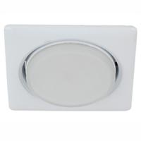 Светильник точечный GX53 квадрат белый встраиваемый 