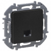 Инспириа антрацит розетка RJ45 8(8) скрытая 1-ая Cat6 UTP