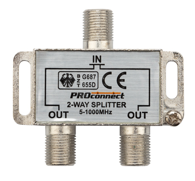 Делитель TVх2 5-1000МГц +3F-разъема 