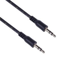 Шнур AUX штекер 3,5мм-AUX штекер 3,5мм 1м черный 