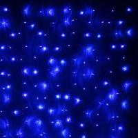 Гирлянда занавес 1,5*2,2м синий 544свд IP20 прозрачный провод (до 8мод)