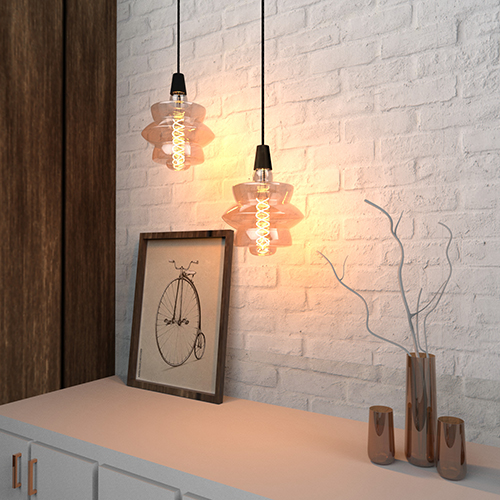 Лампа декор свд Е27 8Вт 2400К 560лм BD180 золотистая филамент Gauss 