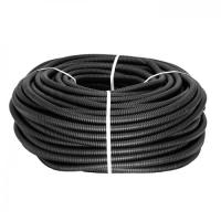 Труба гофра 50мм ПНД легкая 20м EKF черный с протяжкой 