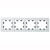 Атлас белый рамка 4-ая универсально стекло