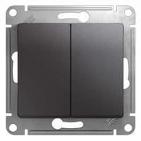 Глосса графит выключатель 2кл скрытая 10А IP20 