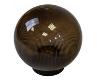 Светильник НТУ шар 100Вт E27 призма дымчатый d-300мм, посад.d-60мм IP44  SVET