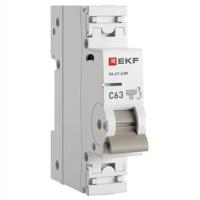 Автомат 1Р 63А C 6кА ВА47-63N EKF PROxima 