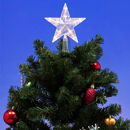 Верхушка на елку свд "Звезда" 15см 10 LED теплый белый IP20 на батарейках  (не в компл.)