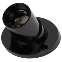 Патрон накладной E27 карболит черный ЭРА наклонный