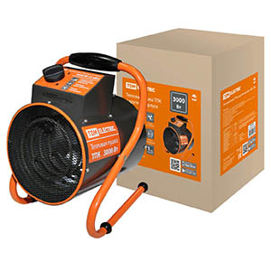 Тепловая пушка 3000Вт 220В 230м3/ч круглый серый TDM 