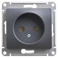 Глосса антрацит розетка скрытая 1-мест IP20 