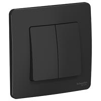 Бланка переключатель скрытая антрацит 2кл 10А IP20 