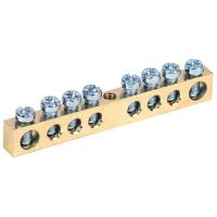 Шина нулевая 6*9 8 отв. крепл. по центру