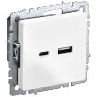 Брайт белый розетка USB A+C скрытая 2-ая