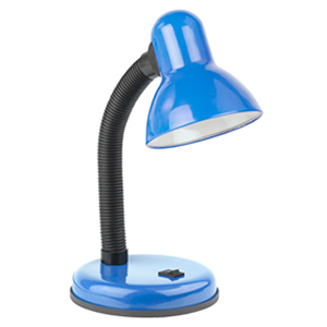 Светильник настольный 40Вт E27 синий подставка 