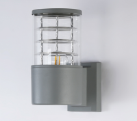 Светильник садово-парковый настенный 11Вт E27 металл серый IP54 