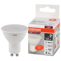 Лампа свд 220В GU10 7Вт 4000К 560лм PAR16 матовая Osram LED Value