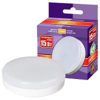 Лампа свд 220В GX53 15Вт 3000К 1220лм таблетка матовая Jazzway 