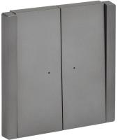 Фортепиано сталь переключатель 2кл с подсветкой скрытая 10А IP20 