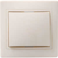 Кварта кремовый выключатель 1кл скрытая 10А IP20 