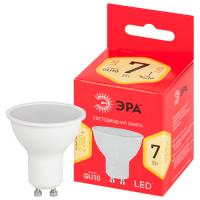 Лампа свд 220В GU10 7Вт 2700К 560лм MR16 матовая ЭРА 