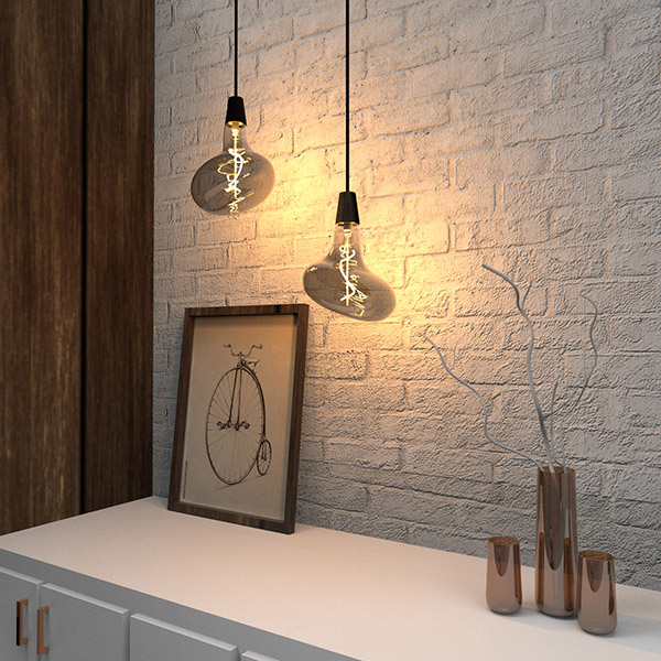 Лампа свд 220В Е27 6Вт 2400К 240лм FD180 серая филамент Gauss 