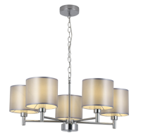 Светильник подвесной (люстра) 5*40Вт Е14 хром классика