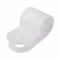 Серьга 9мм пластик белый Rexant 50шт