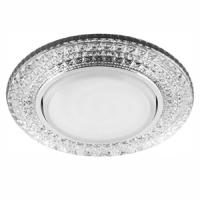 Светильник точечный GX53 круг хром/прозрачный встраиваемый подсветка 