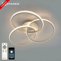 Светильник потолочный (люстра) свд 80Вт 3000-6500К 8000лм белый пульт диммер