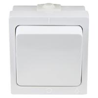 Байэлектрика белый выключатель 1кл открытая 4А IP44 