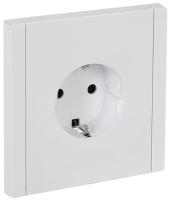 Фортепиано белый розетка скрытая 1-мест заземление IP20 