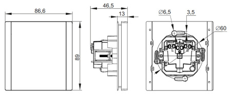 Фортепиано белый розетка скрытая 1-мест заземление с крышкой шторки IP44 