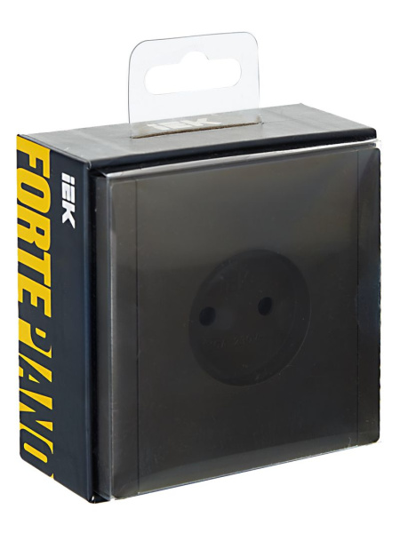 Фортепиано серый розетка скрытая 1-мест IP20 