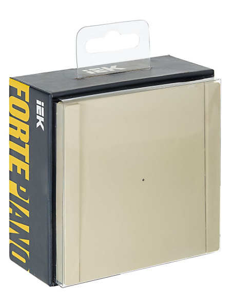 Фортепиано ваниль выключатель 1кл с подсветкой скрытая 10А IP20 