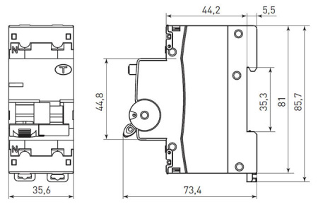 Дифавтомат 2Р 20А C тип AC 30мА 6кА 2мод АВДТ-63N EKF PROxima