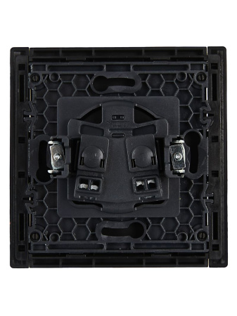 Фортепиано черный механизм розетки скрытая 1-мест IP20 