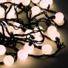 Гирлянда нить 10м теплый белый 70свд соединяемая IP44 черный провод шарики (до 3мод)